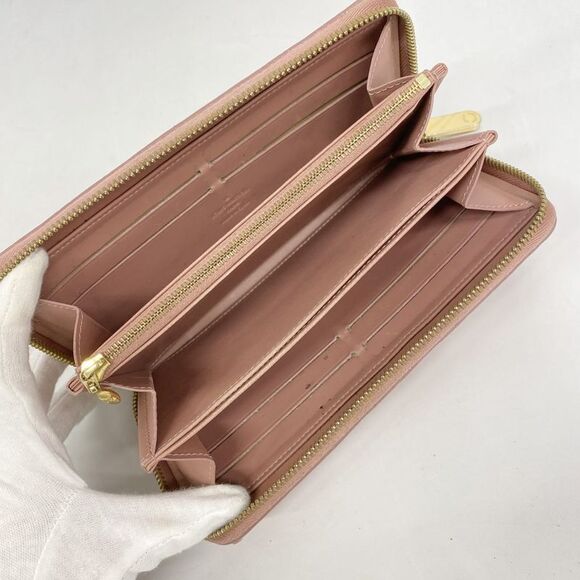 Louis Vuitton Long Wallet Vernis Zippy Wallet M90020 Rose Vereur Ladies - Picture 3 of 10